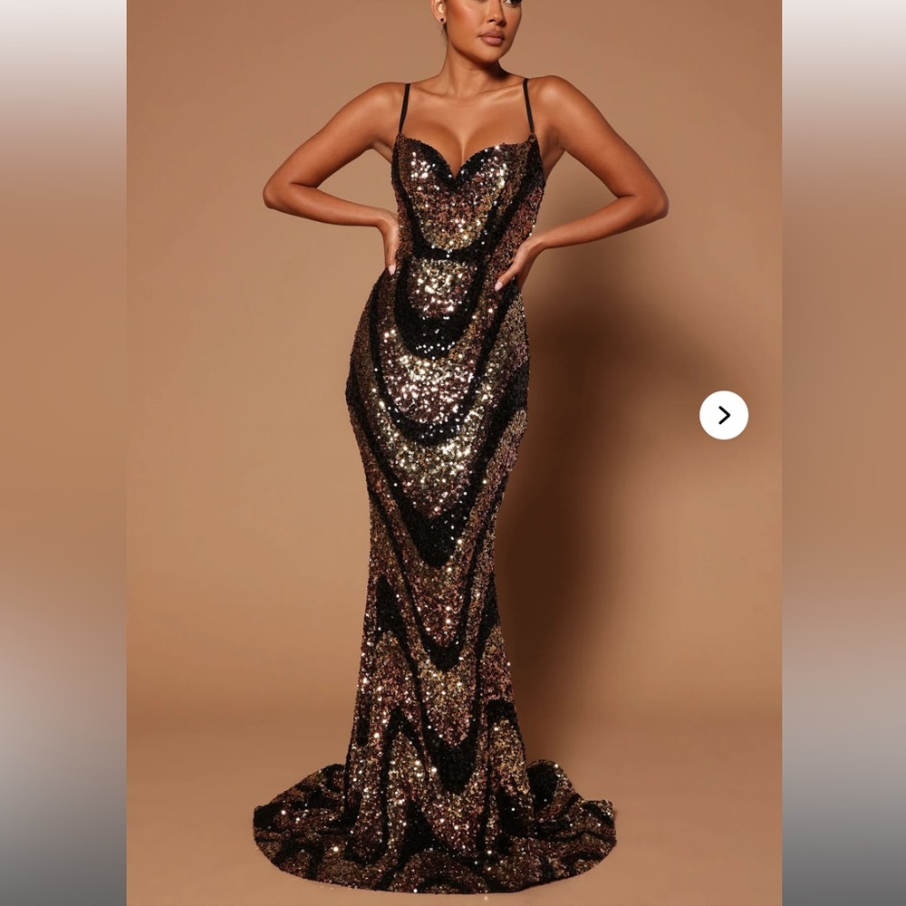 Elegant Sequin Evening Gown